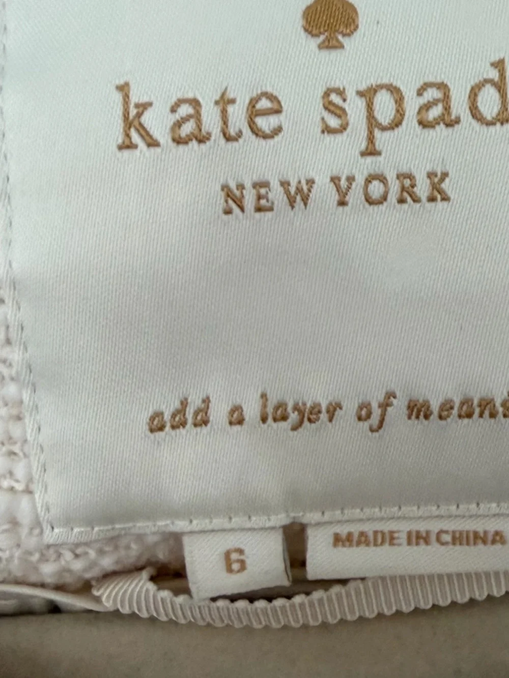 Kate Spade Tweed Corsage Coat Rambling Roses Sand Dune Ivory Sz 6 Retail $598